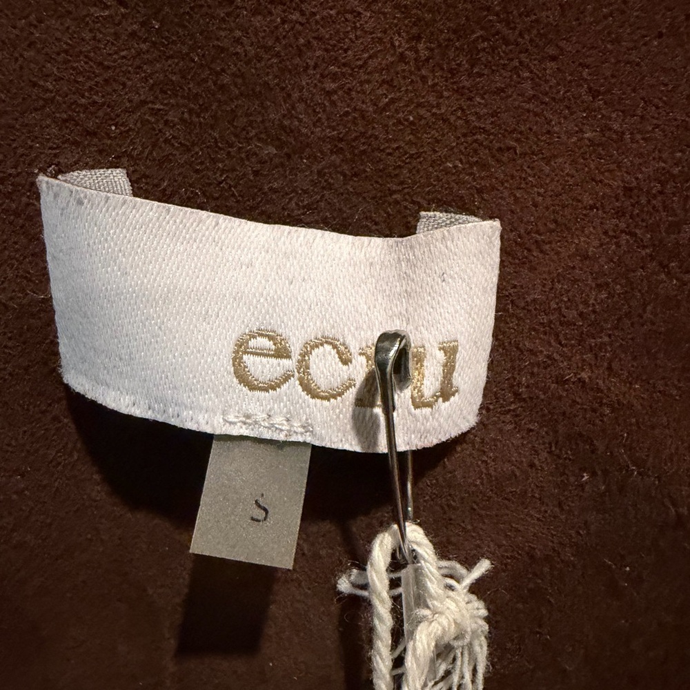 Ecru Brown Suede Women's Jacket - Picture 3 of 6